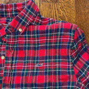 Boys Vineyard Vines Plaid Flannel Shirt size L